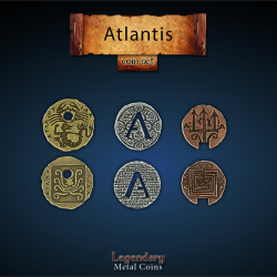 Metalen Munten Set - Atlantis