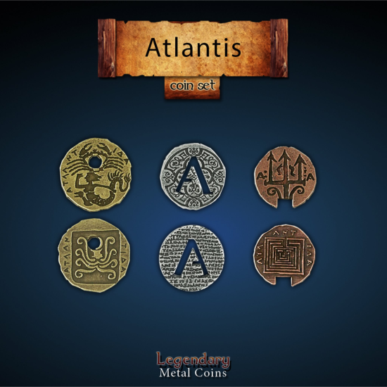 Metalen Munten Set - Atlantis