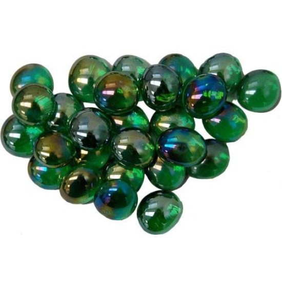 Glass Tokens - Iridized Crystal Green