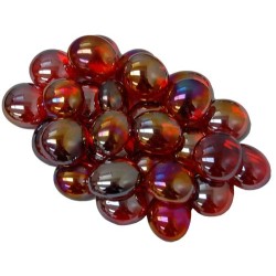Glass Tokens - Iridized Crystal Red
