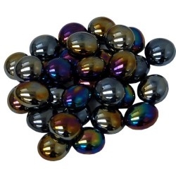 Glass Tokens - Iridized Crystal Black Opal