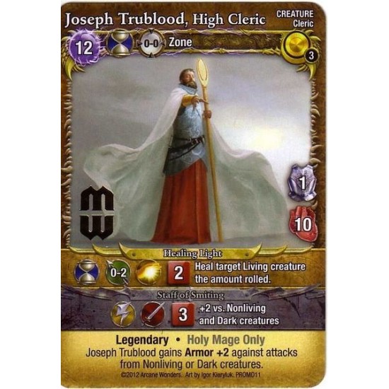 Mage Wars - Joseph Trublood, High Cleric (met foil stempel)