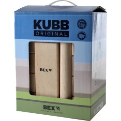 Kubb - Stevig Rubberhout (Originele Afmeting)