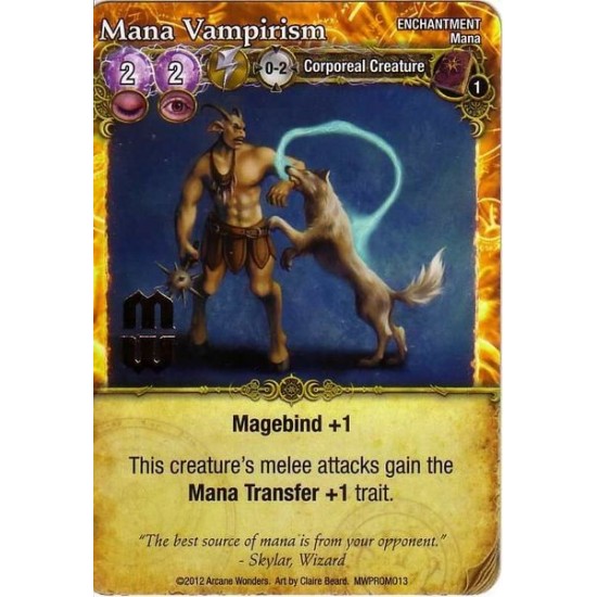 Mage Wars - Mana Vampirism (met foil stempel)