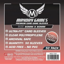 Sleeves - Square 80x80 mm Premium (50 pcs - Mayday)