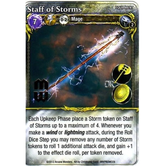 Mage Wars - Staff of Storms (met foil stempel)