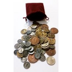 7 Wonders Duel: Metal Coins + Coin Bag