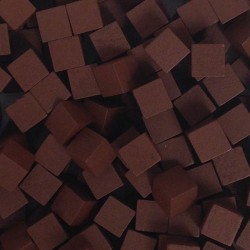 Wooden Cubes 8 mm - Brown (10 pcs)