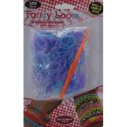 Fancy Loom Blister - Blue/Violet Bands (Glitter)