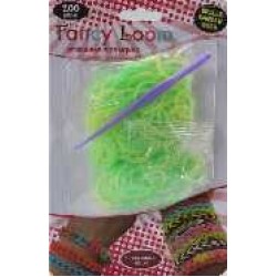 Fancy Loom Blister - Groen/Geel Bandjes (Glow in the Dark)