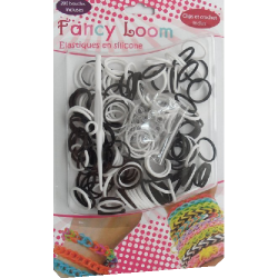 Fancy Loom Blister - White/Black Bands