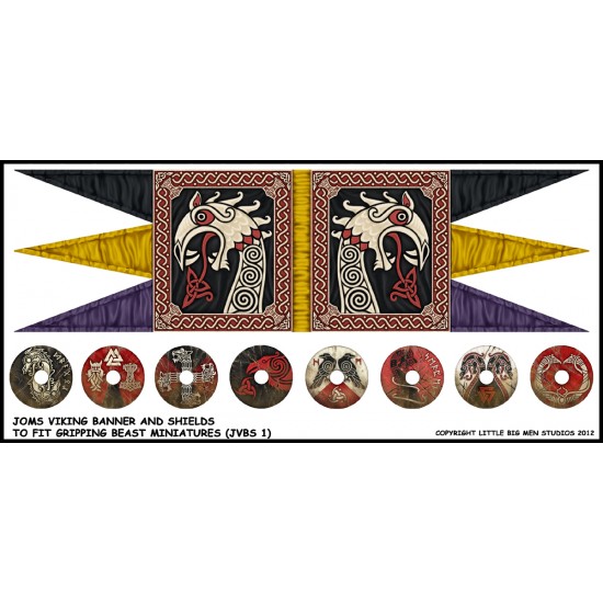 Joms Viking Banner and Shields Transfers