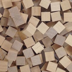 Wooden Cubes 8 mm - Neutral (10 pcs)